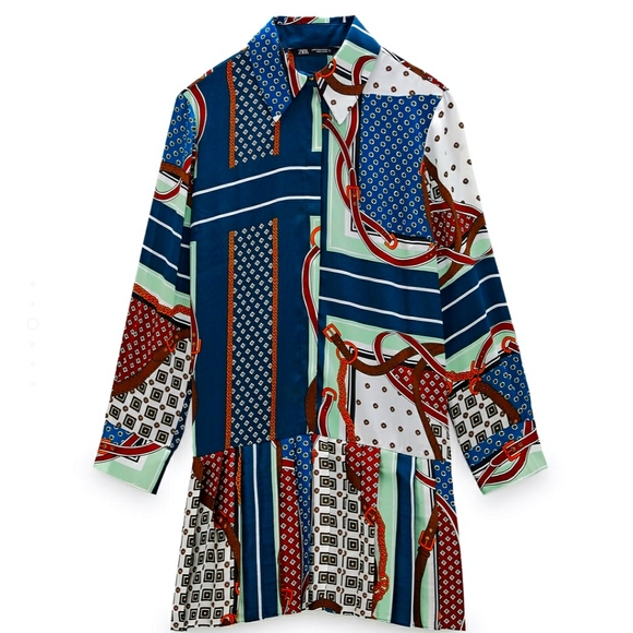 Zara Dresses & Skirts - Zara Brand Printed Pleated Dress